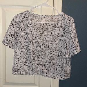 Dalmatian print crop top.